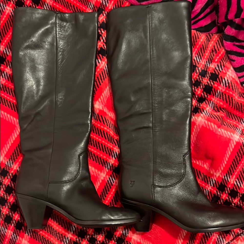 Frye Soft Leather Tall Shaft Slouch Boots - Lila - Black